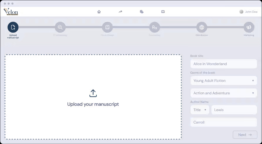 Upload your manuscript mockup